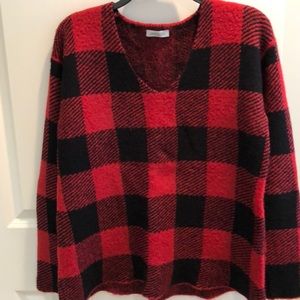 Buffalo plaid sweater